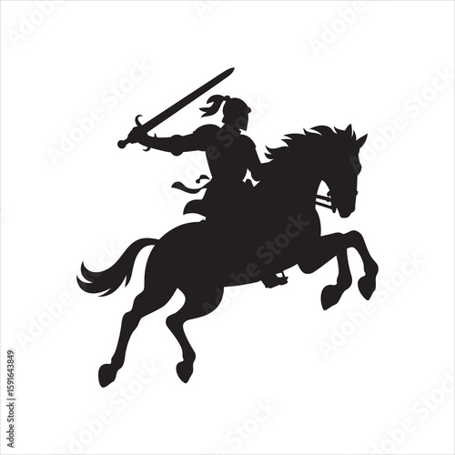 knight and horse and warrior 