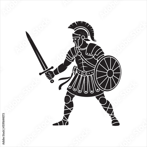 vector illustration of a knight