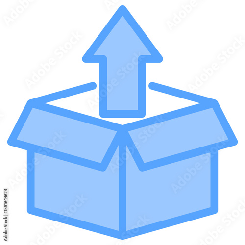 Unboxing Blue Icon