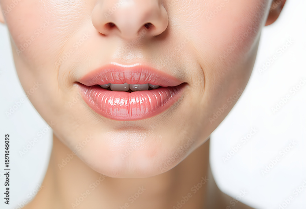 Obraz premium Oral Hygiene Feminine Close Up Human Body Facial Feature Pretty