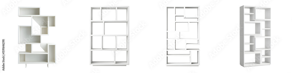 Modern White Bookshelves: Geometric and Minimalist Furniture Designs Modern White Bookshelves: Geometric and Minimalist Furniture Designs
