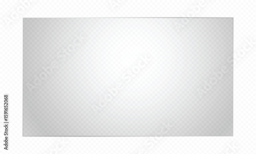 Transparent PNG glass plate. Screen reflection illustration on a transparent background