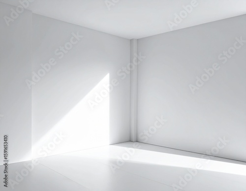 Wallpaper Mural Minimalist white wall and floor corner studio mockup Torontodigital.ca