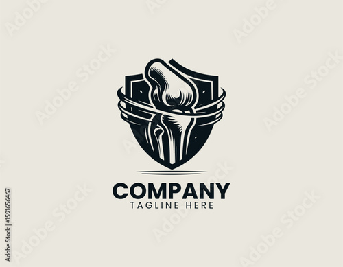 Wallpaper Mural Healthy Knee Joint Bone Protection Medical Orthopedic Vector Logo Design Torontodigital.ca