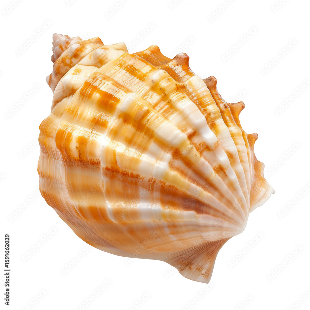 Fototapeta premium Close-up of a sea shell with intricate patterns