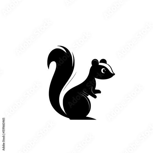 The logo features a skunk in a simple, elegant black flat color animal illustration