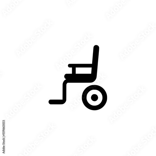 A flat icon symbolizing wheelchair or handicapped access, suitable for websites and print materials