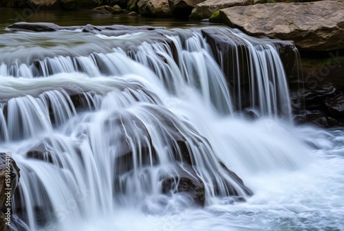 Waterfall Cascade The cascading flow of a waterfall