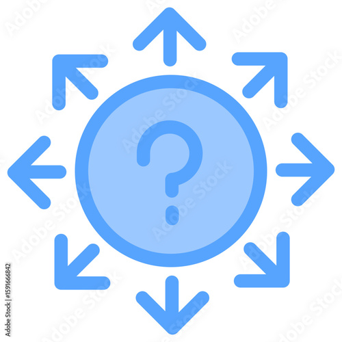 Uncertainty Blue Icon