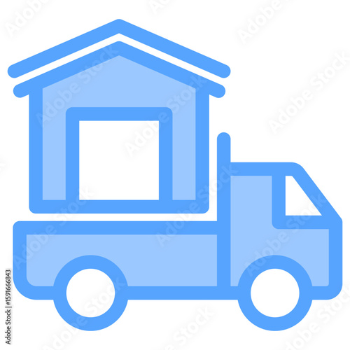 Relocation Blue Icon