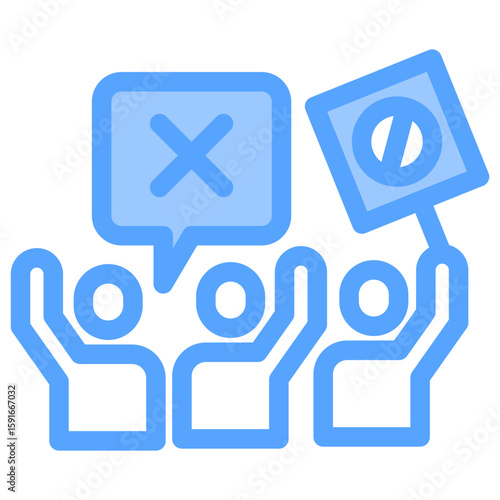 Protest Blue Icon