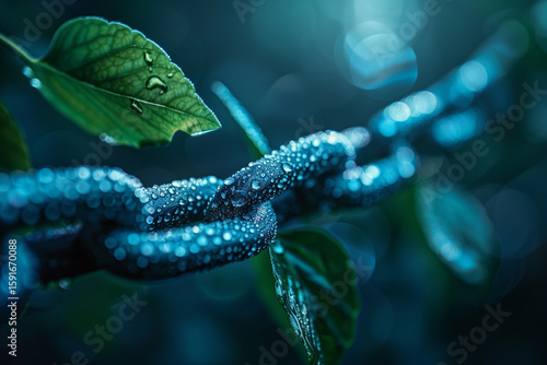 Digital blockchain network abstract background  