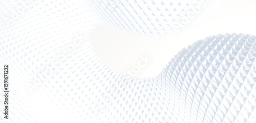 Fototapeta Naklejka Na Ścianę i Meble -  Abstract white background curved pattern in design 3d render