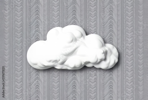 Cloud Cloud with a herringbone pattern