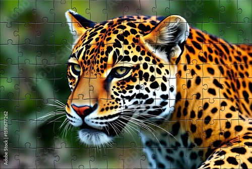 Jaguar Jigsaw Puzzle A challenging jigsaw puzzle with a stunning