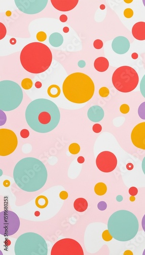 Fun Color Circles Seamless Design