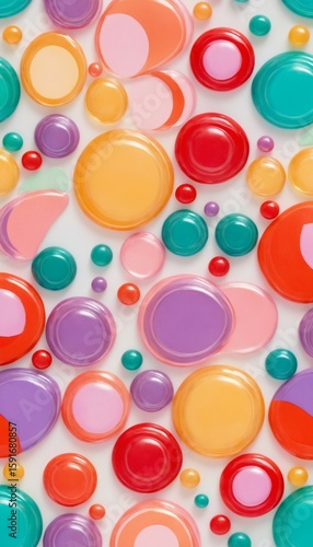 Pastel and Bold Circle Pattern