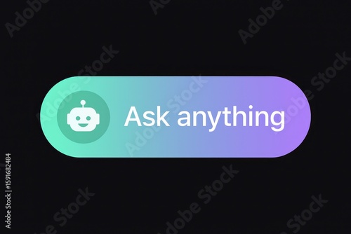 A sleek, modern design showcases a user-friendly interface, offering a clean and intuitive experience with a Ask anything prompt. A subtle gradient effect adds depth and visual appeal.