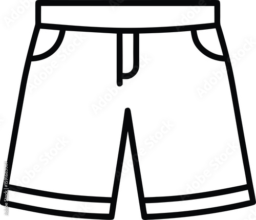 summer shorts pant icon vector silhouette illustration