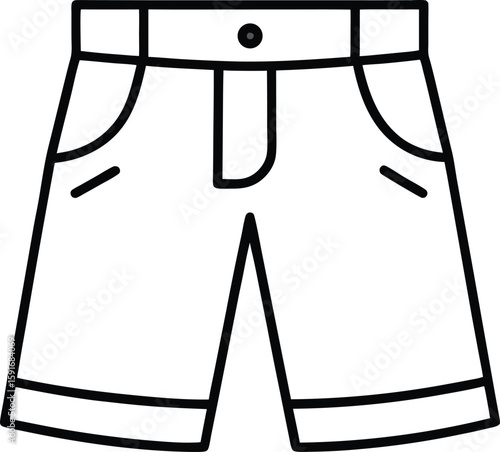 summer shorts pant icon vector silhouette illustration