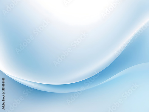 Abstract blue and white soft blur gradient, clean minimalist background, ai