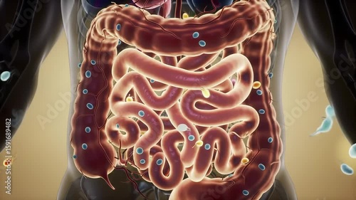 Understanding the Intricate World of Gut Microbiota A 3D Animated Journey