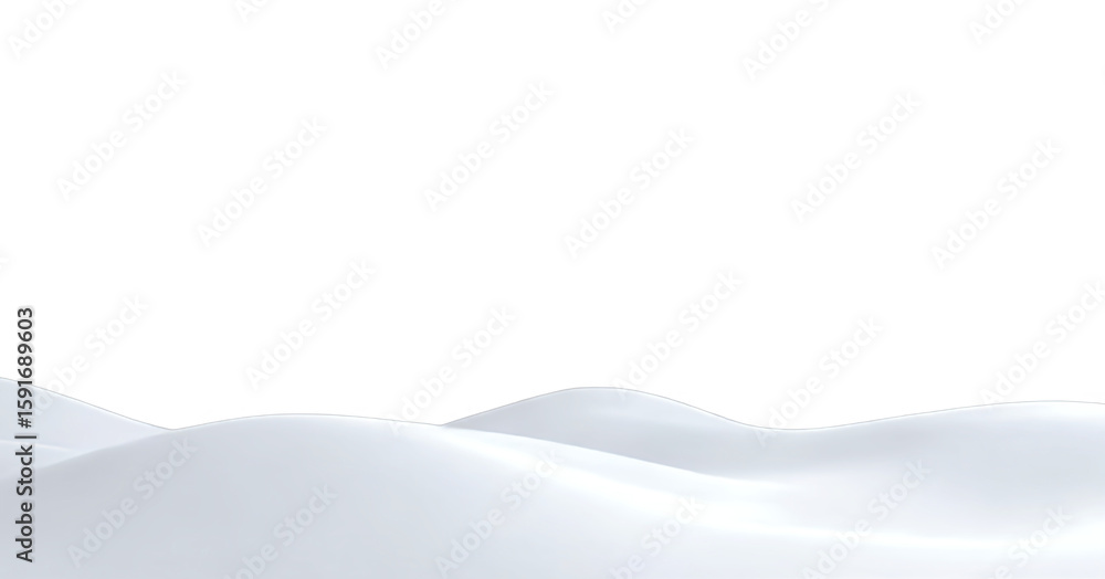 Fototapeta premium PNG Isolated White Snow Pile with Frozen Drifting Edges