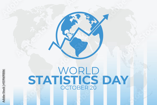 World statistics day background on october 20th.