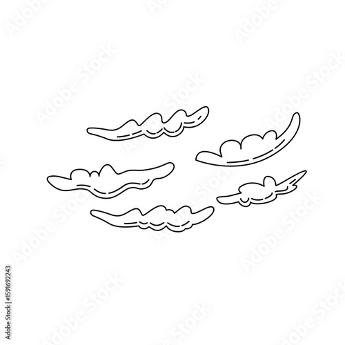 vector illustration of stratus cloud