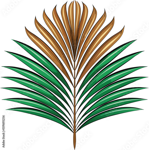 Elegant Green and Gold Palm Design Embrace the Beauty of Nature and Botanical Art.