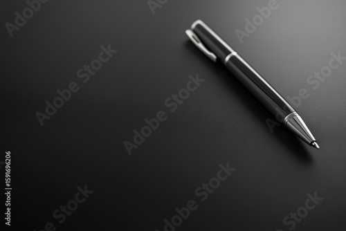 Wallpaper Mural A sleek, black pen rests on a dark surface, suggesting elegance and professionalism. Torontodigital.ca