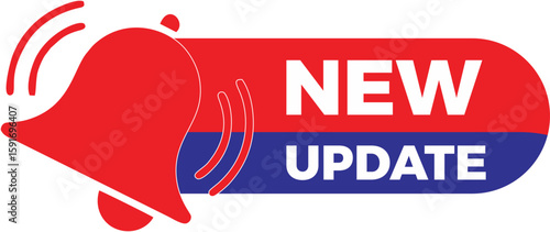 New Update Announcement with Red Bell and Modern Design | Important Notification for Software, Apps and System Updates