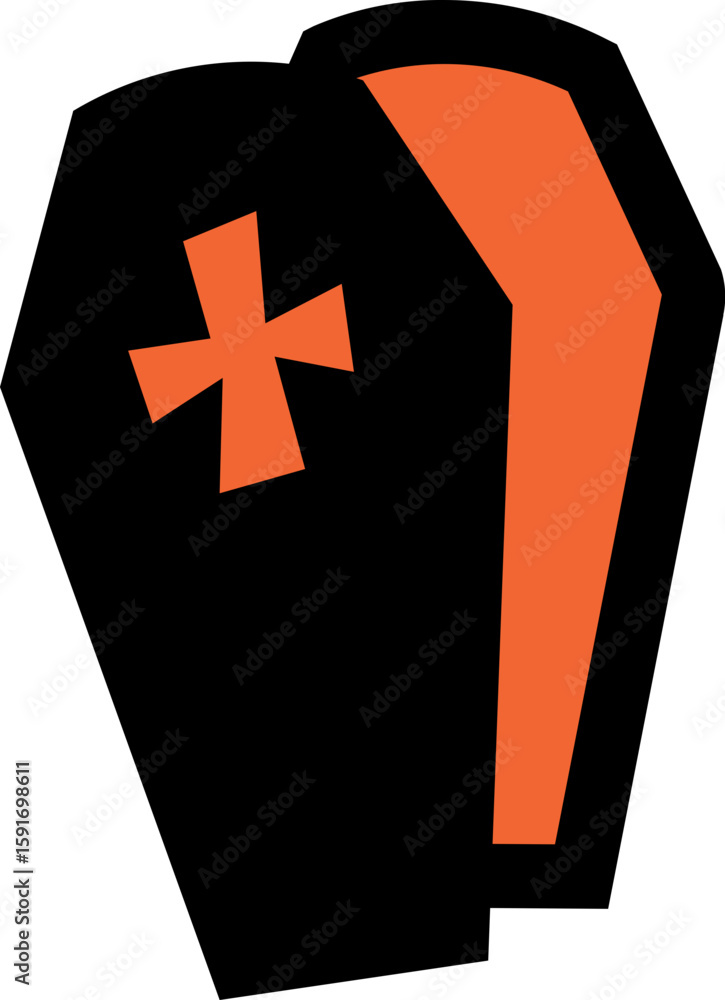 Obraz premium Spooky Silhouette Castle A Halloween Illustration