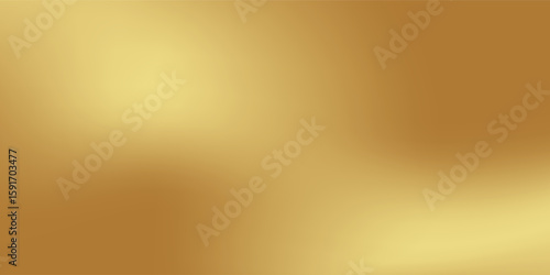 Gold abstract blurred gradient background. Vector illustration.