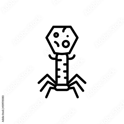 Minimal Outline of a Bacteriophage Virus