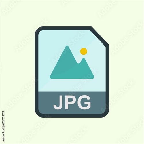 JPG icon. icon related to design elements. suitable for web site, app, user interfaces,element, printable etc. flat icon style. simple vector design editable