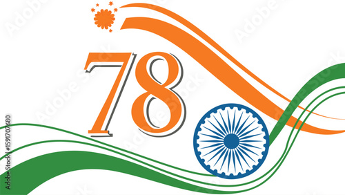 India national day celebration graphic