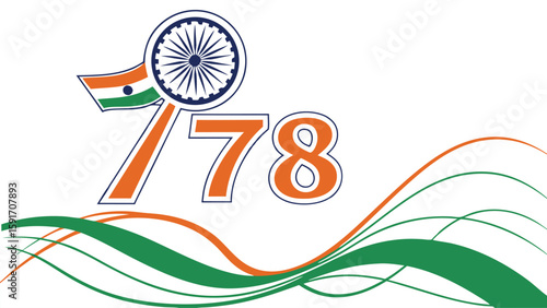Indian flag 178 commemoration graphic