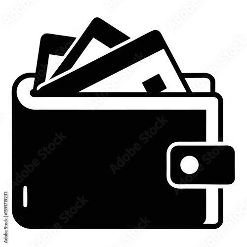 black wallet with credit cards clip art preview