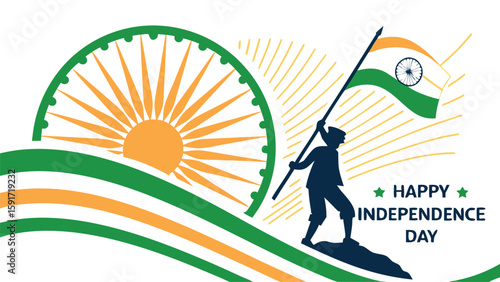 Indian independence day celebration graphic