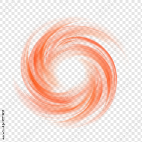 Heat air swirl wind effect on transparent background. Hot vortex infrared vector effect.