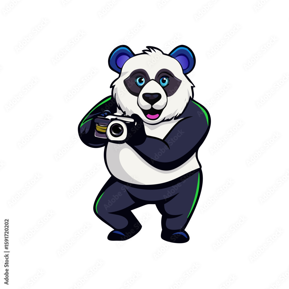 Fototapeta premium Panda photographer logo designs 