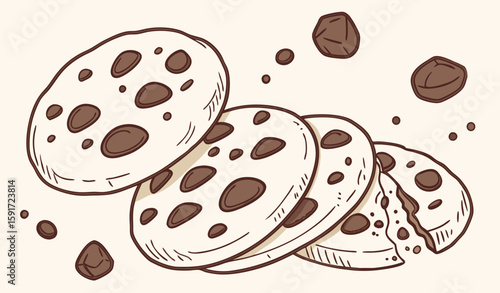 vector illustration of an cookies 