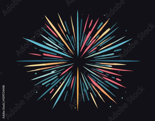 Transparent Fireworks Element. Sparkles Star. Radiance flash rays