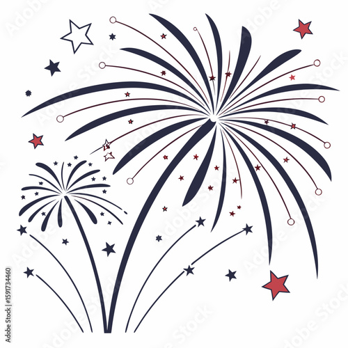Transparent Fireworks Element. Sparkles Star. Radiance flash rays