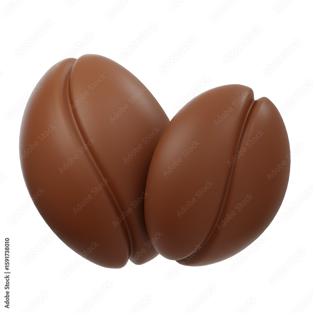 Fototapeta premium 3D Close-up of coffee beans, ideal for culinary, confectionery, or food product promotions.