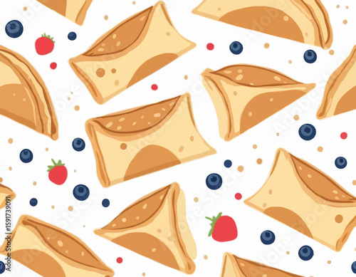 Crêpes volant de près sur un fond blanc