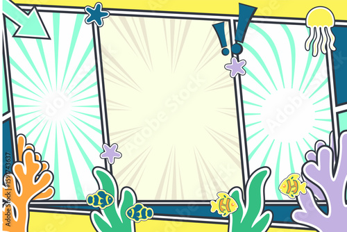 Dynamic Comic Blank Layout for Classroom Poster Design, Editable Templates, and Infographic Creatives