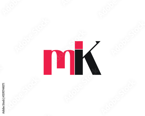 creative letter MK logo design template