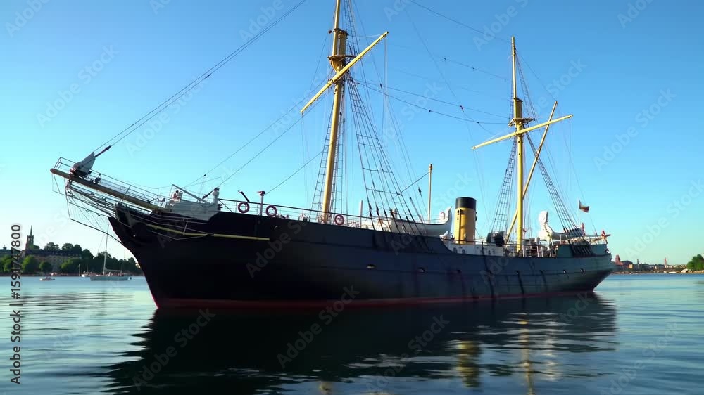 Historic ship at harbor Historic ship at harbor
